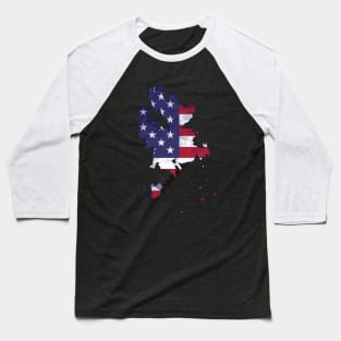 American Flag - Art Baseball T-Shirt